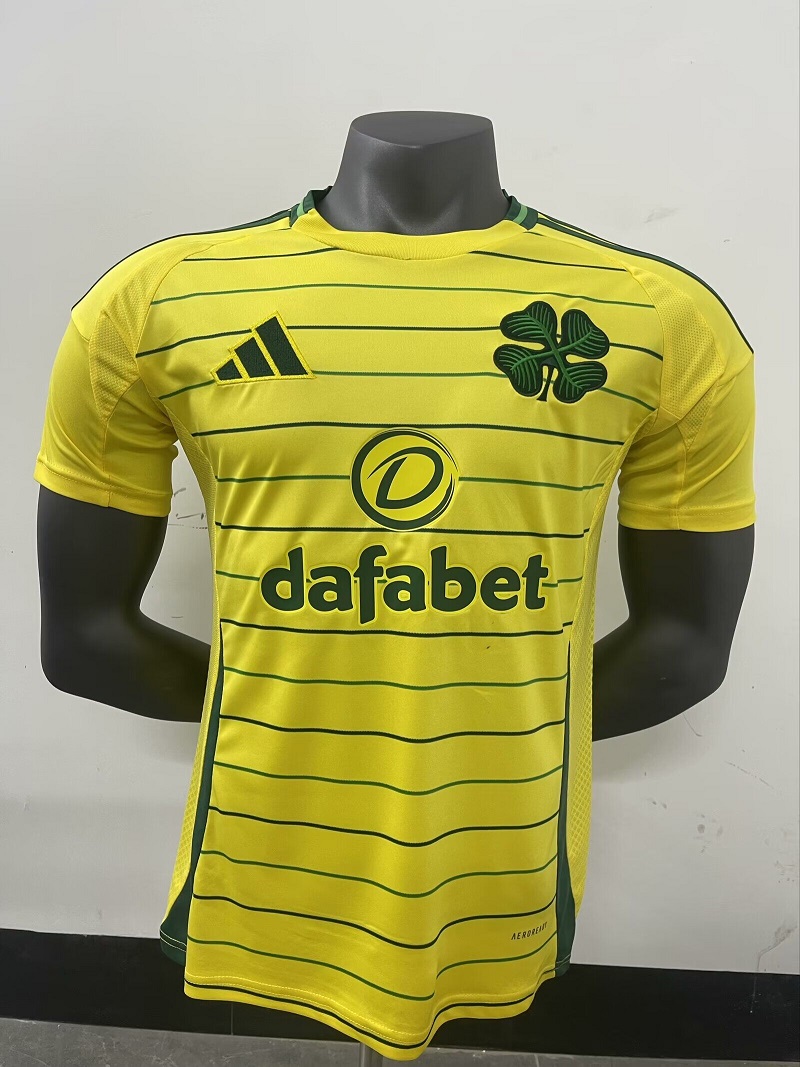 AAA Quality Celtic 24/25 Away Yellow Soccer Jersey